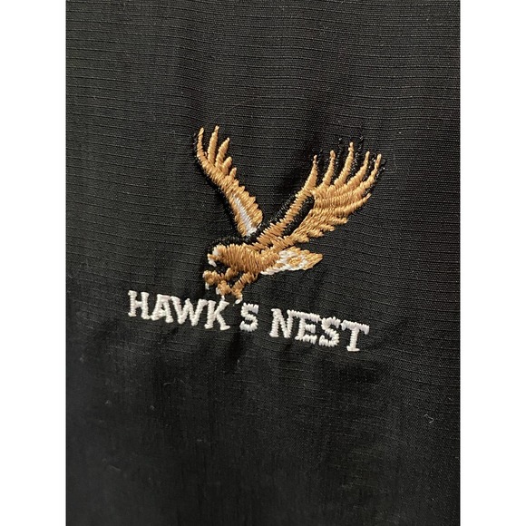 Footjoy Medium Waterproof Long Sleeve Rain Pullover Hawk's Nest Logo Black - Picture 10 of 11